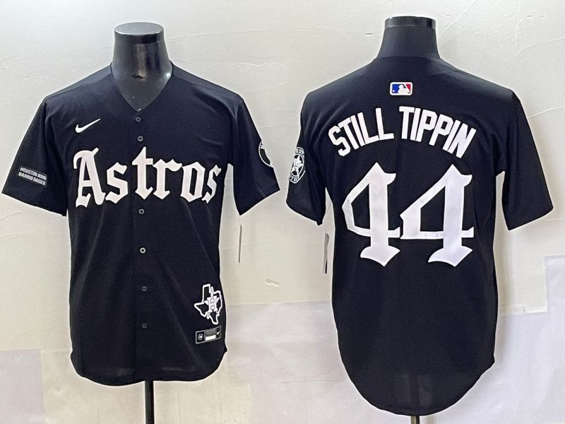 Men 2025 Houston Astros 44 Still Tippin Black Five generations Joint Name Nike MLB Jersey style 21